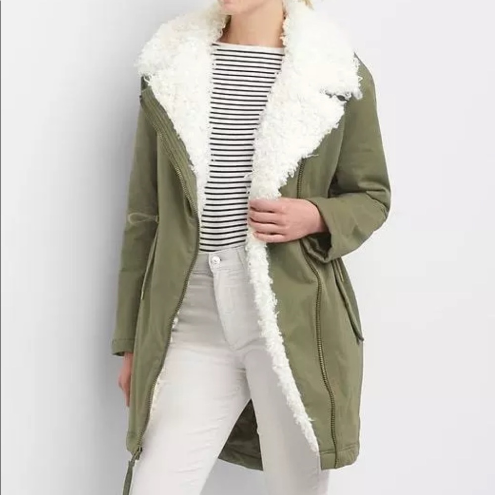 Sherpa Lined Gap Coat